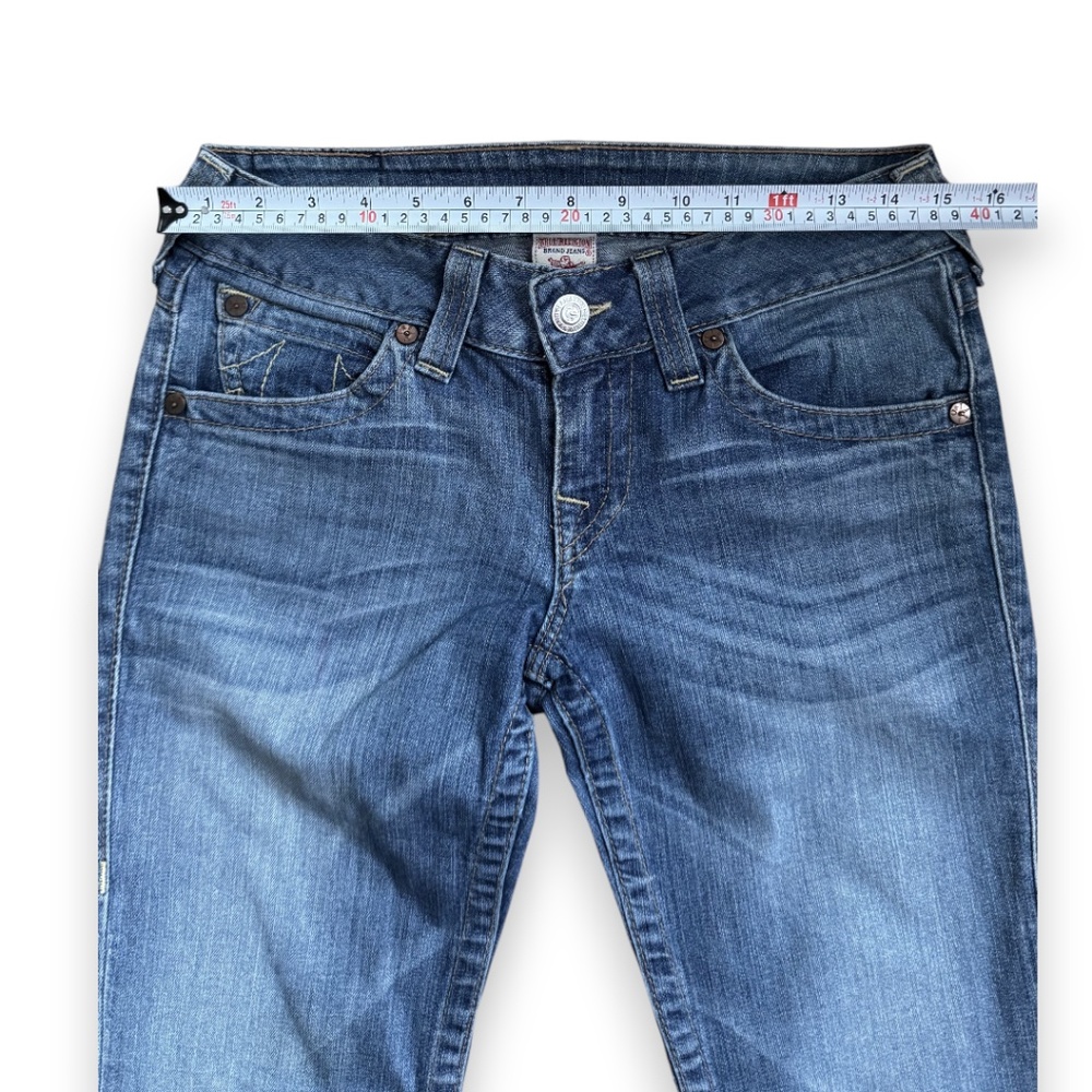 TRUE RELIGION plain wash straight leg jeans blue size 28 - Picture 13 of 15